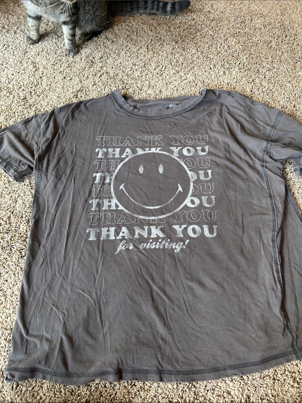aerie Charcoal Gray Graphic Tee